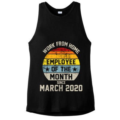 Work From Home Employee Of The Month Funny Pandemic Ladies PosiCharge Tri-Blend Wicking Tank