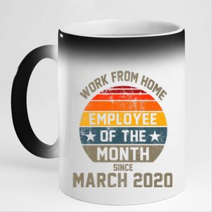 Work From Home Employee Of The Month Funny Pandemic 11oz Black Color Changing Mug