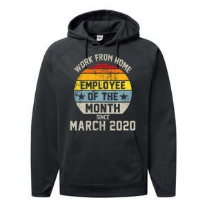 Work From Home Employee Of The Month Funny Pandemic Performance Fleece Hoodie