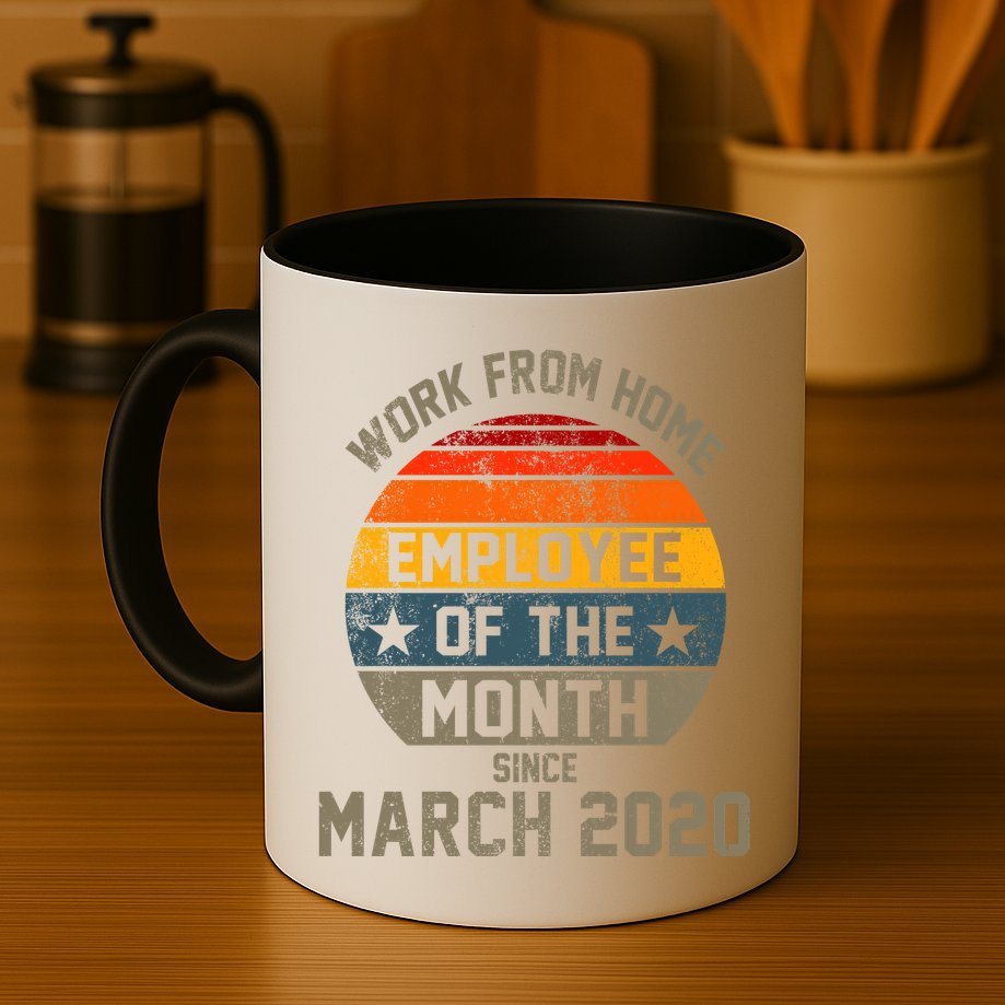 Work From Home Employee Of The Month Funny Pandemic Mug