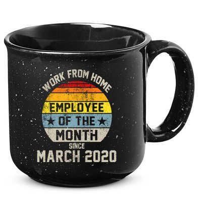 Work From Home Employee Of The Month Funny Pandemic 15oz Campfire Ceramic Mug