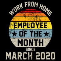 Work From Home Employee Of The Month Funny Pandemic 16 in Basic Backpack