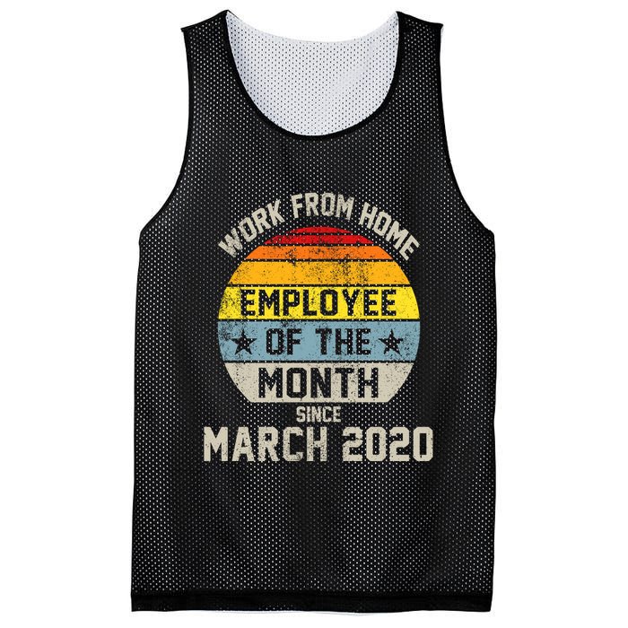 Work From Home Employee Of The Month Funny Pandemic Mesh Reversible Basketball Jersey Tank