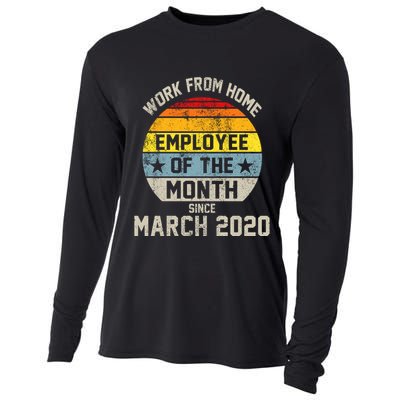Work From Home Employee Of The Month Funny Pandemic Cooling Performance Long Sleeve Crew