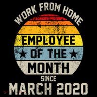 Work From Home Employee Of The Month Funny Pandemic Pom Pom 12in Knit Beanie