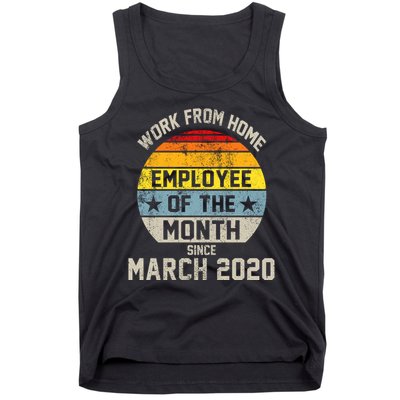 Work From Home Employee Of The Month Funny Pandemic Tank Top