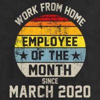 Work From Home Employee Of The Month Funny Pandemic Golf Towel
