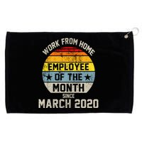 Work From Home Employee Of The Month Funny Pandemic Grommeted Golf Towel