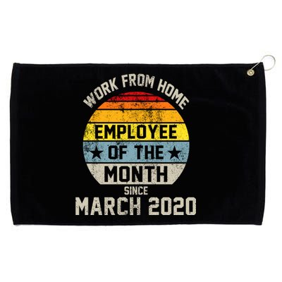 Work From Home Employee Of The Month Funny Pandemic Grommeted Golf Towel