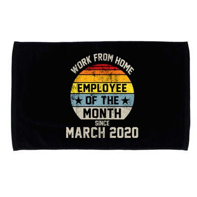 Work From Home Employee Of The Month Funny Pandemic Microfiber Hand Towel
