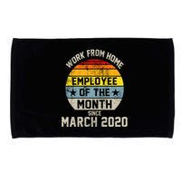 Work From Home Employee Of The Month Funny Pandemic Microfiber Hand Towel