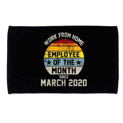 Work From Home Employee Of The Month Funny Pandemic Microfiber Hand Towel