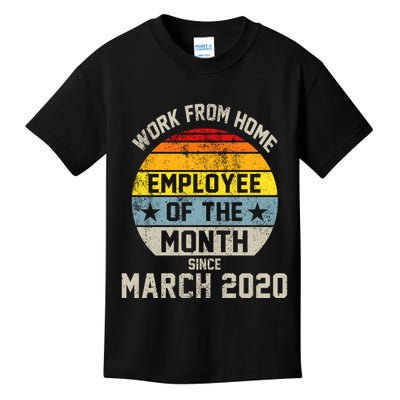 Work From Home Employee Of The Month Funny Pandemic Kids T-Shirt