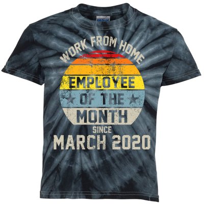 Work From Home Employee Of The Month Funny Pandemic Kids Tie-Dye T-Shirt