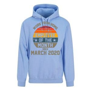 Work From Home Employee Of The Month Funny Pandemic Unisex Surf Hoodie