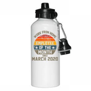 Work From Home Employee Of The Month Funny Pandemic Aluminum Water Bottle