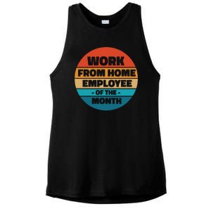 Work From Home Employee Of The Month Retro Ladies PosiCharge Tri-Blend Wicking Tank