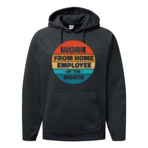 Work From Home Employee Of The Month Retro Performance Fleece Hoodie