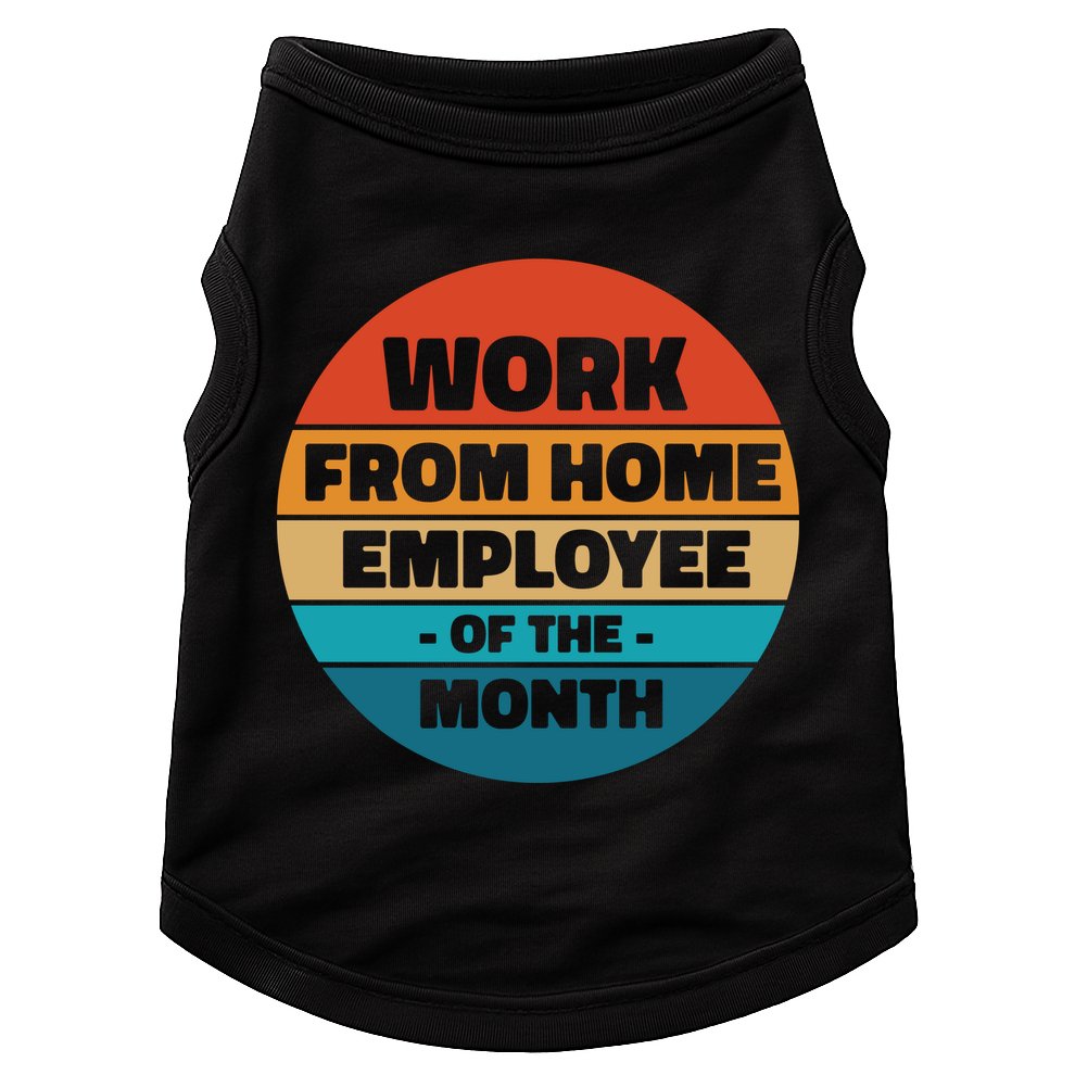 Work From Home Employee Of The Month Retro Doggie Tank