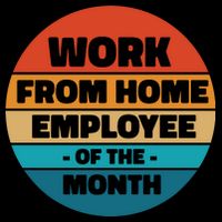 Work From Home Employee Of The Month Retro Full-Length Apron With Pockets