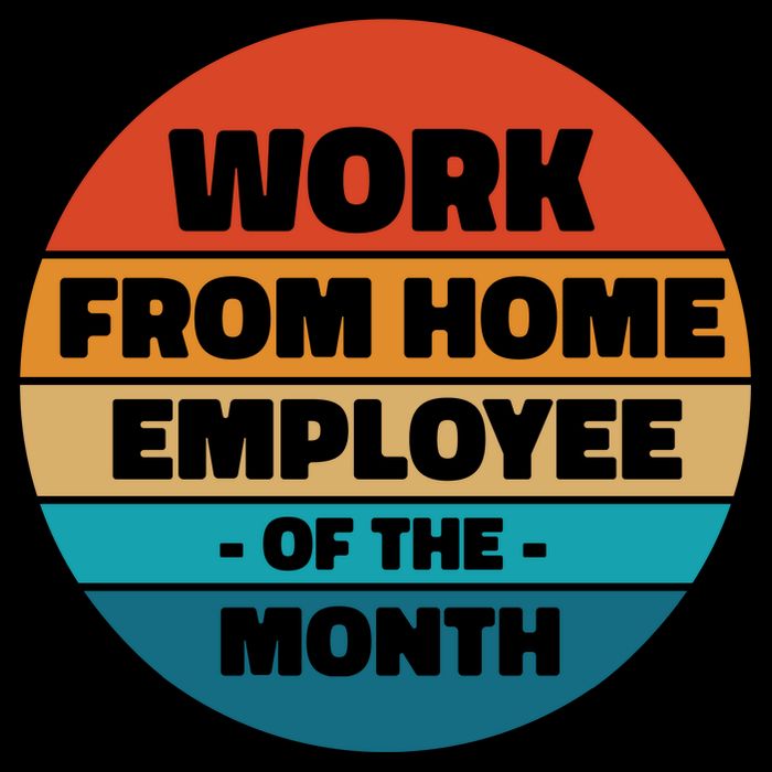 Work From Home Employee Of The Month Retro Full-Length Apron With Pockets