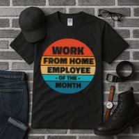 Work From Home Employee Of The Month Retro Tall T-Shirt