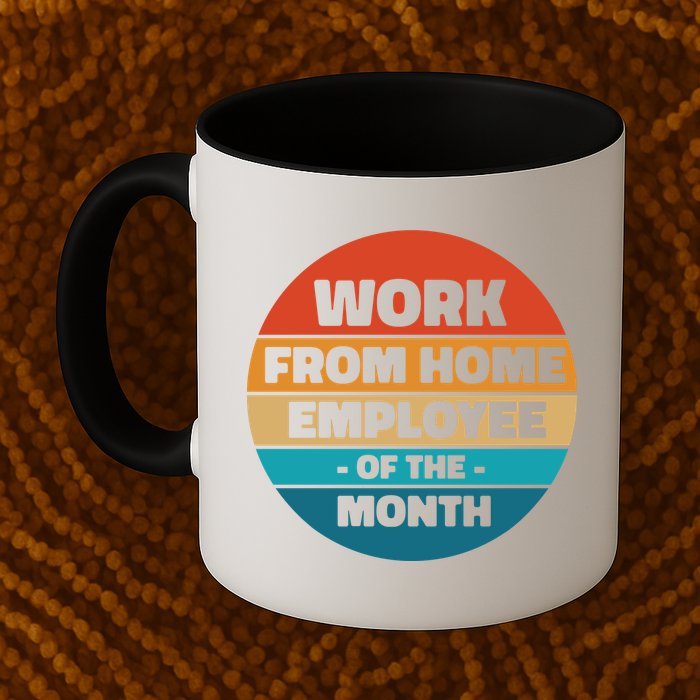 Work From Home Employee Of The Month Retro Mug