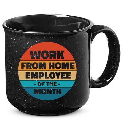 Work From Home Employee Of The Month Retro 15oz Campfire Ceramic Mug