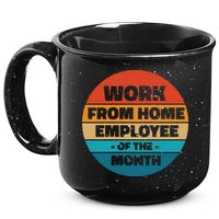 Work From Home Employee Of The Month Retro 15oz Campfire Ceramic Mug