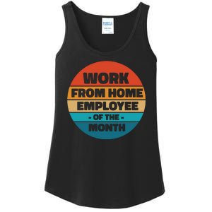 Work From Home Employee Of The Month Retro Ladies Essential Tank