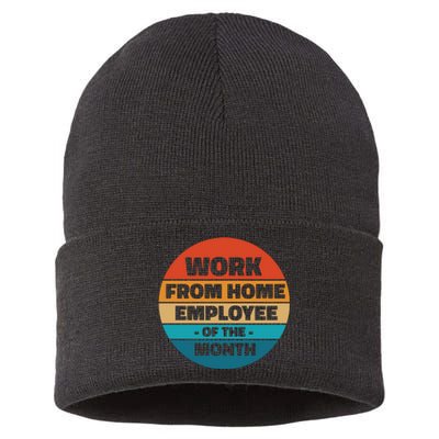 Work From Home Employee Of The Month Retro Sustainable Knit Beanie