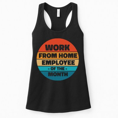 Work From Home Employee Of The Month Retro Womens Tank Top