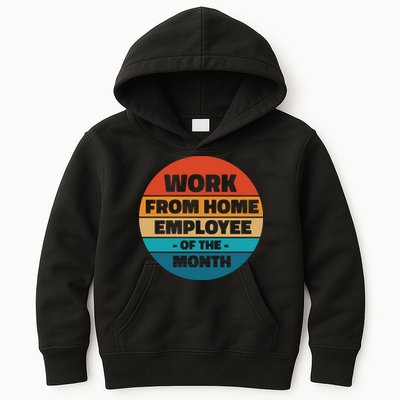 Work From Home Employee Of The Month Retro Kids Hoodie