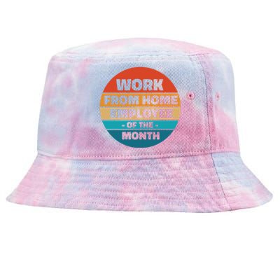 Work From Home Employee Of The Month Retro Tie-Dyed Bucket Hat