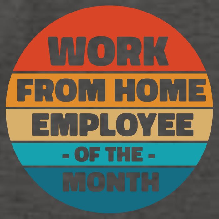 Work From Home Employee Of The Month Retro Vector Backpack