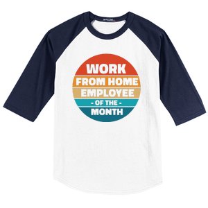 Work From Home Employee Of The Month Retro Baseball Sleeve Shirt