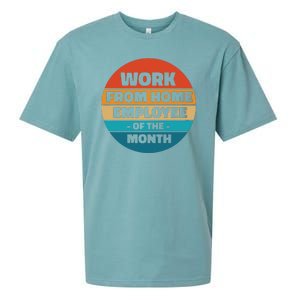 Work From Home Employee Of The Month Retro Sueded Cloud Jersey T-Shirt