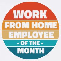 Work From Home Employee Of The Month Retro Garment-Dyed Sweatshirt