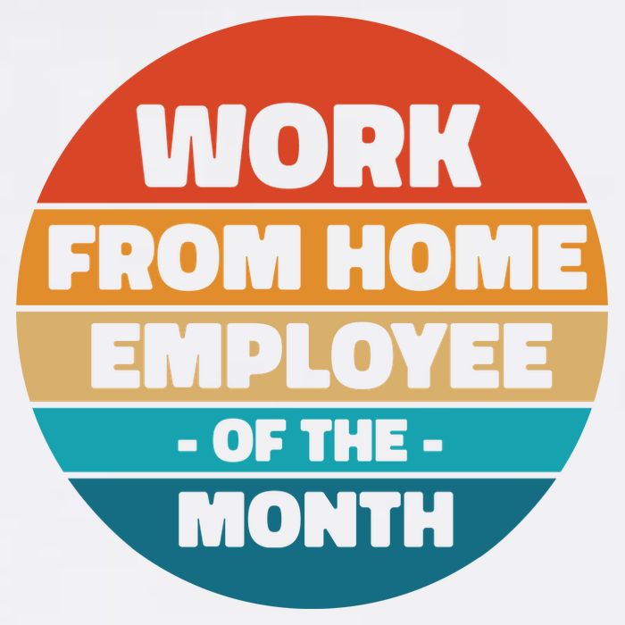 Work From Home Employee Of The Month Retro Garment-Dyed Sweatshirt