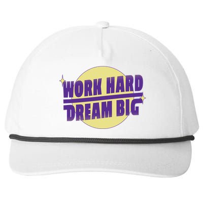 Work Hard Dream Big Snapback Five-Panel Rope Hat