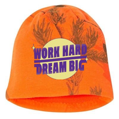 Work Hard Dream Big Kati - Camo Knit Beanie