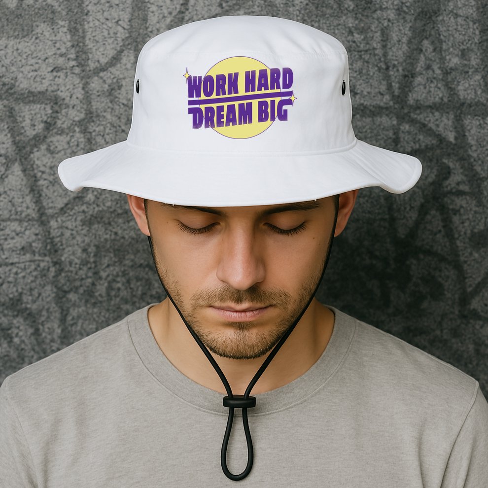 Work Hard Dream Big Bucket Hat