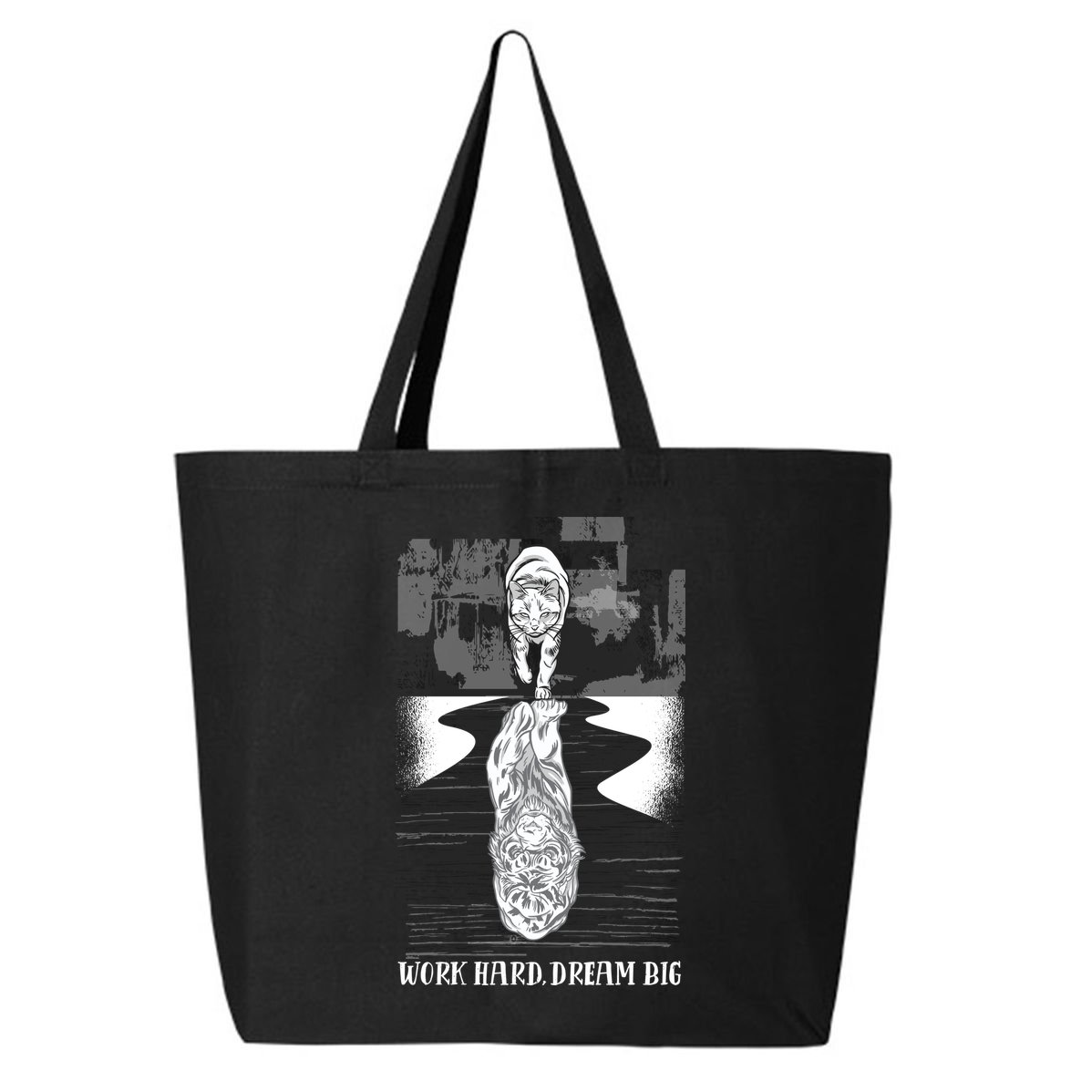 Work Hard Dream Big Tiger 25L Jumbo Tote