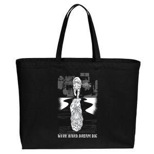 Work Hard Dream Big Tiger Cotton Canvas Jumbo Tote