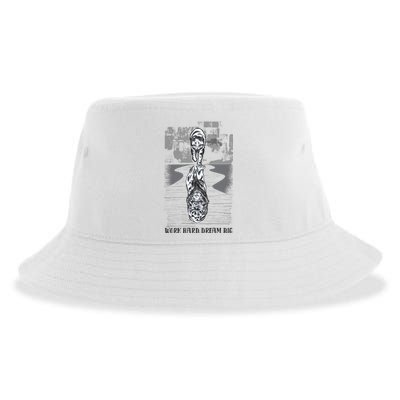 Work Hard Dream Big Tiger Sustainable Bucket Hat