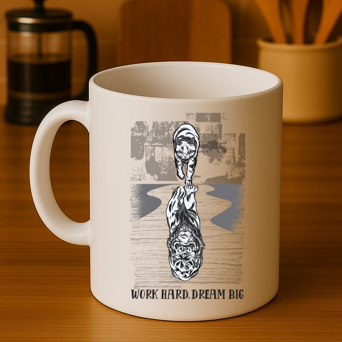 Work Hard Dream Big Tiger Mug