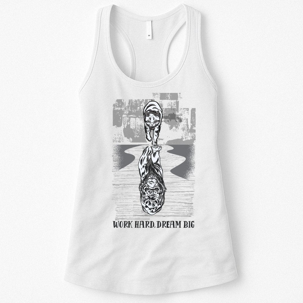 Work Hard Dream Big Tiger Womens Tank Top
