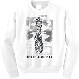 Work Hard Dream Big Tiger Kids Sweatshirt