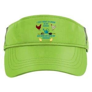 Work In My Garden Hang Out With My Chickens Adult Drive Performance Visor