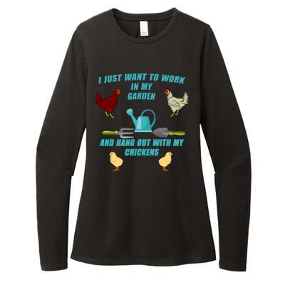 Work In My Garden Hang Out With My Chickens Womens CVC Long Sleeve Shirt